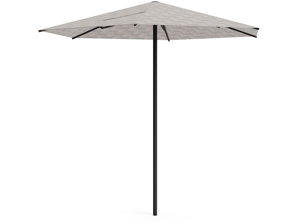 9' Hexagon Umbrella - Textured Pewter