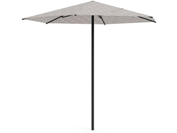 9' Hexagon Umbrella - Textured Pewter - Image 3