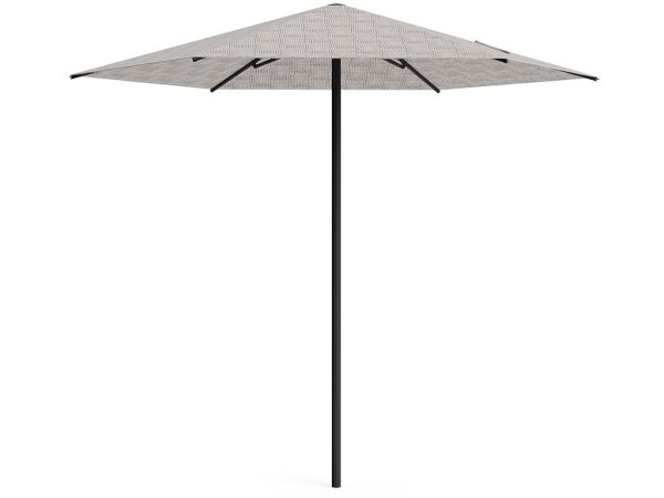 9' Hexagon Umbrella - Textured Pewter - Image 4