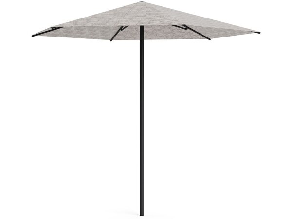 9' Hexagon Umbrella - Textured Pewter - Image 5