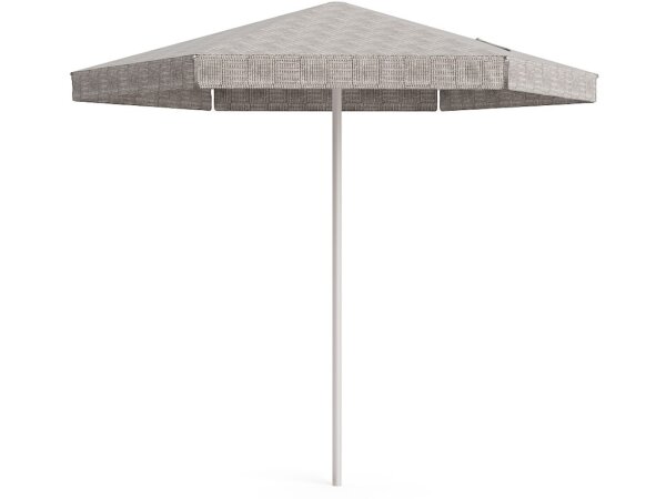 10' Hexagon Umbrella with Valance - Dove - Image 4
