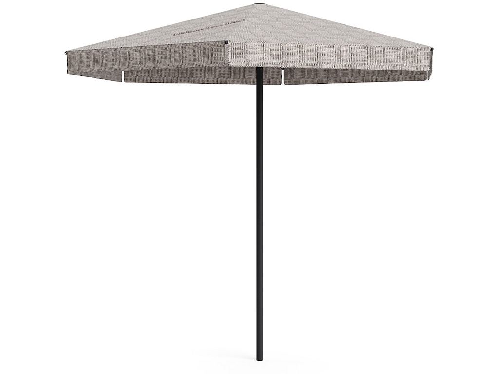 1390-9900-tpv-1 10' Hexagon Umbrella with Valance - Textured Pewter - Image 1