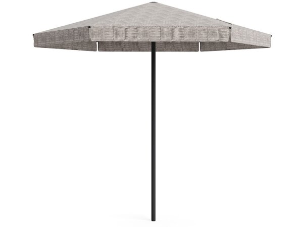 10' Hexagon Umbrella with Valance - Textured Pewter - Image 4