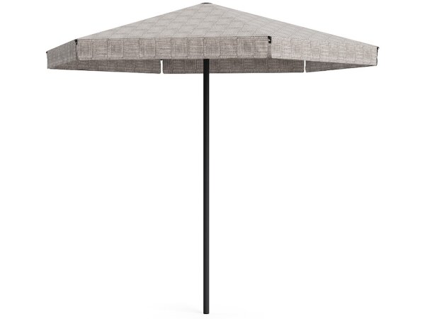 10' Hexagon Umbrella with Valance - Textured Pewter - Image 5