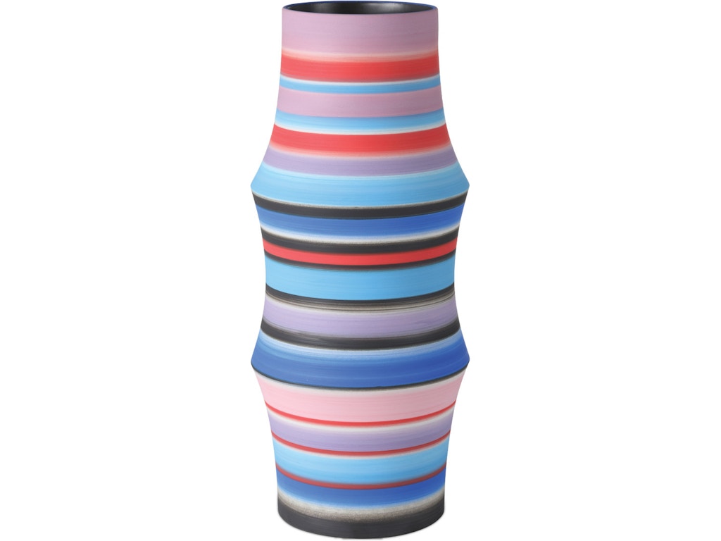 Happy 80's Large Bright Blue and Red Vase