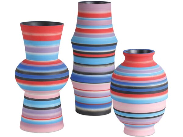 Happy 80's Medium Bright Blue and Red Vase - Image 4