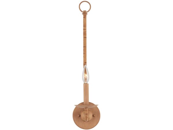 Saxon Single-Light Tan Wall Sconce - Image 3