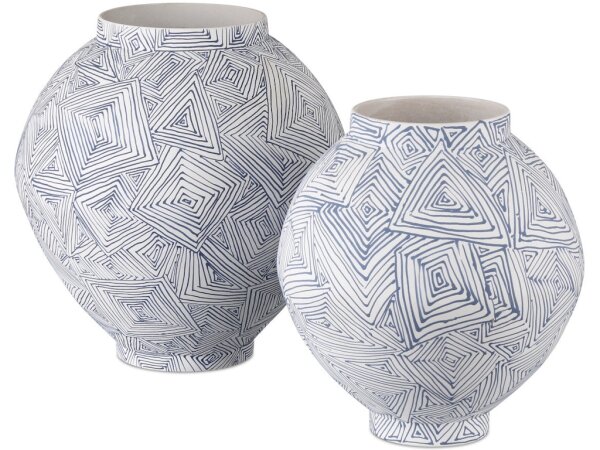 Blue Zag Medium Vase - Image 4