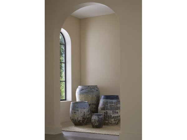 Catania Large Antique Blue Drip Planter - Image 3