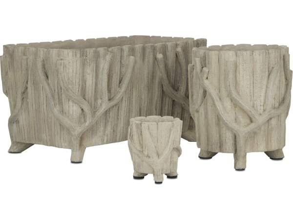 Rectangular Faux Bois Planter - Image 4
