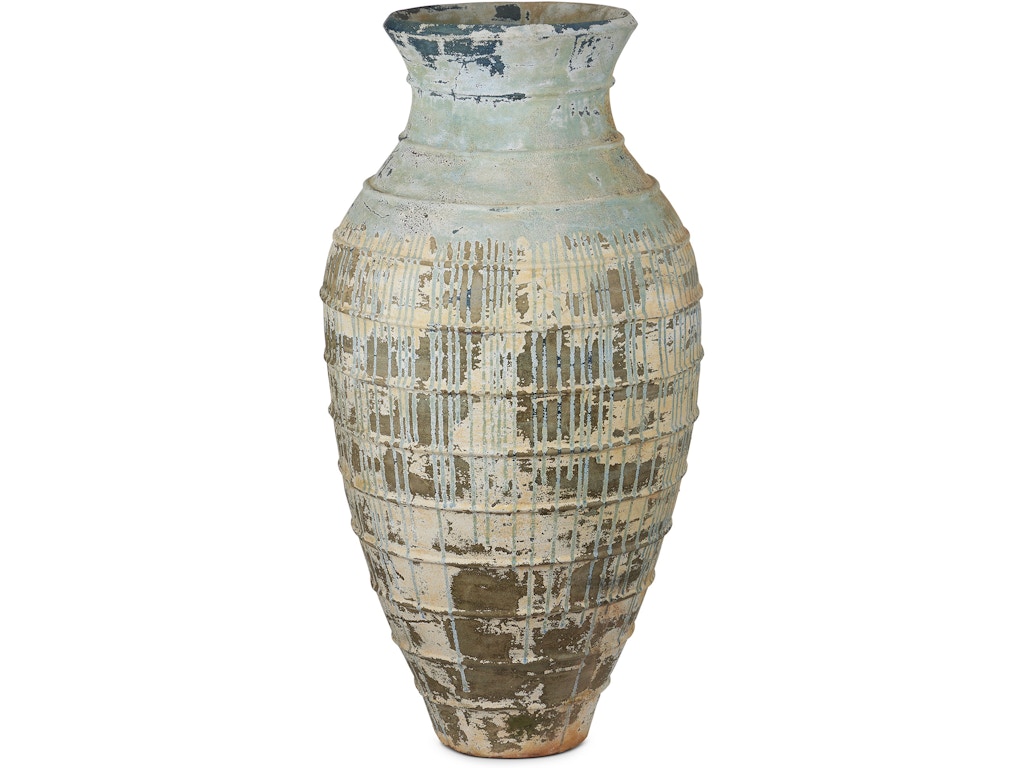 Lipari Extra Large Antique Blue Drip Urn