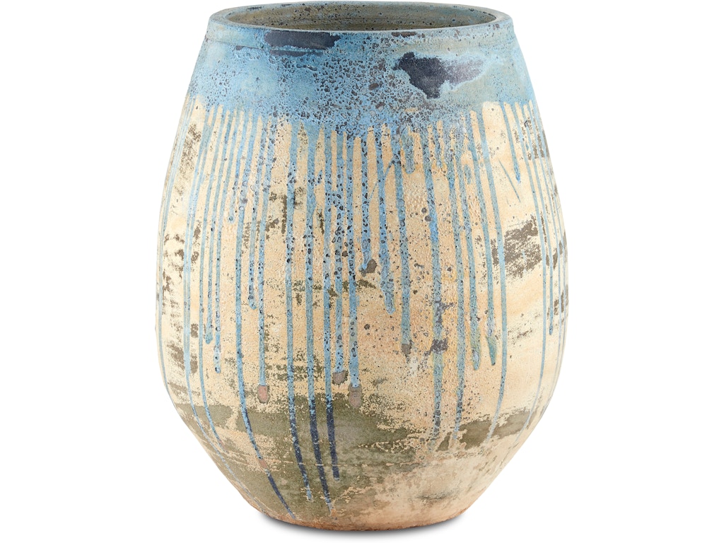 Sicilia Large Antique Blue Drip Planter