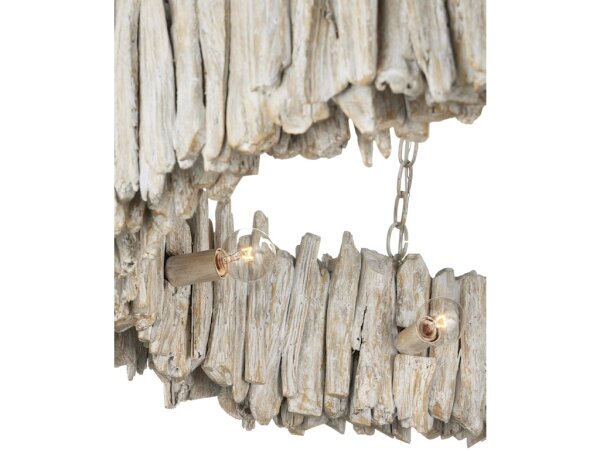 Driftwood Whitewash Ring Chandelier - Image 2