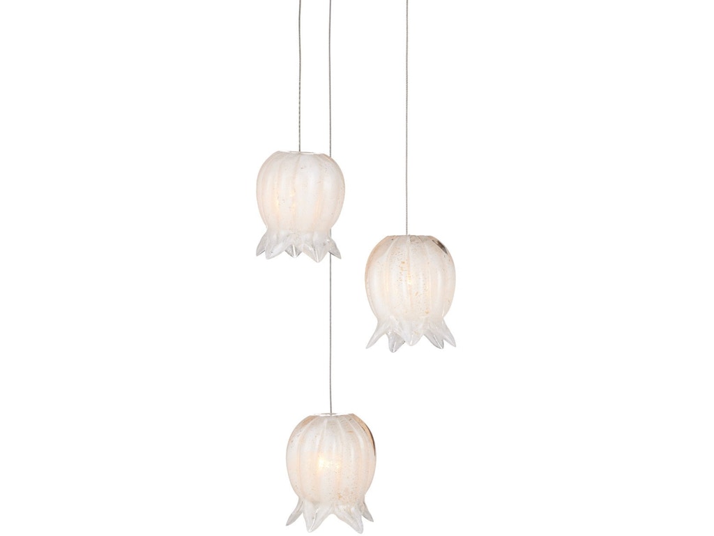 Polpo White 3-Light Round Multi-Drop Pendant
