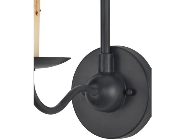 Saxon Single-Light Black Wall Sconce - Image 2