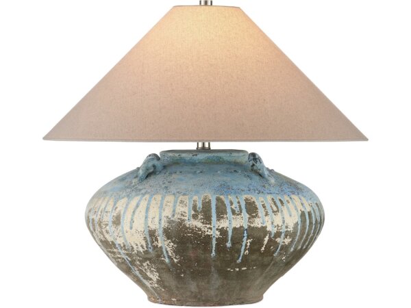 Catania Antique Blue Drip Table Lamp - Image 4
