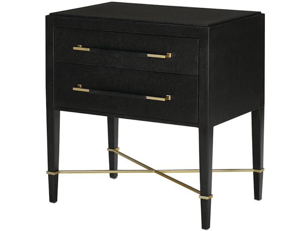 Verona Black Nightstand