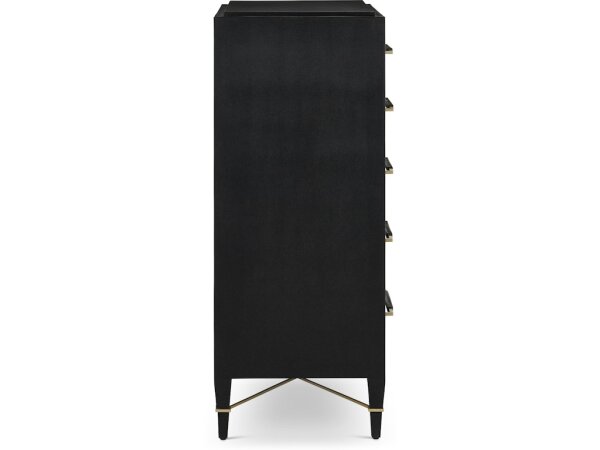 Verona Black Five-Drawer Chest - Image 3
