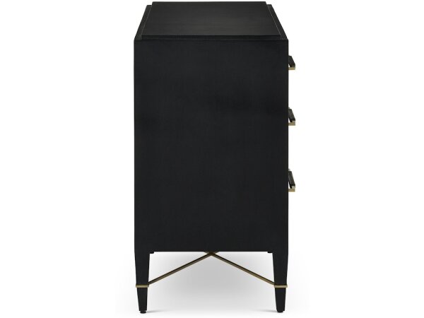 Verona Black Three-Drawer Chest - Image 3