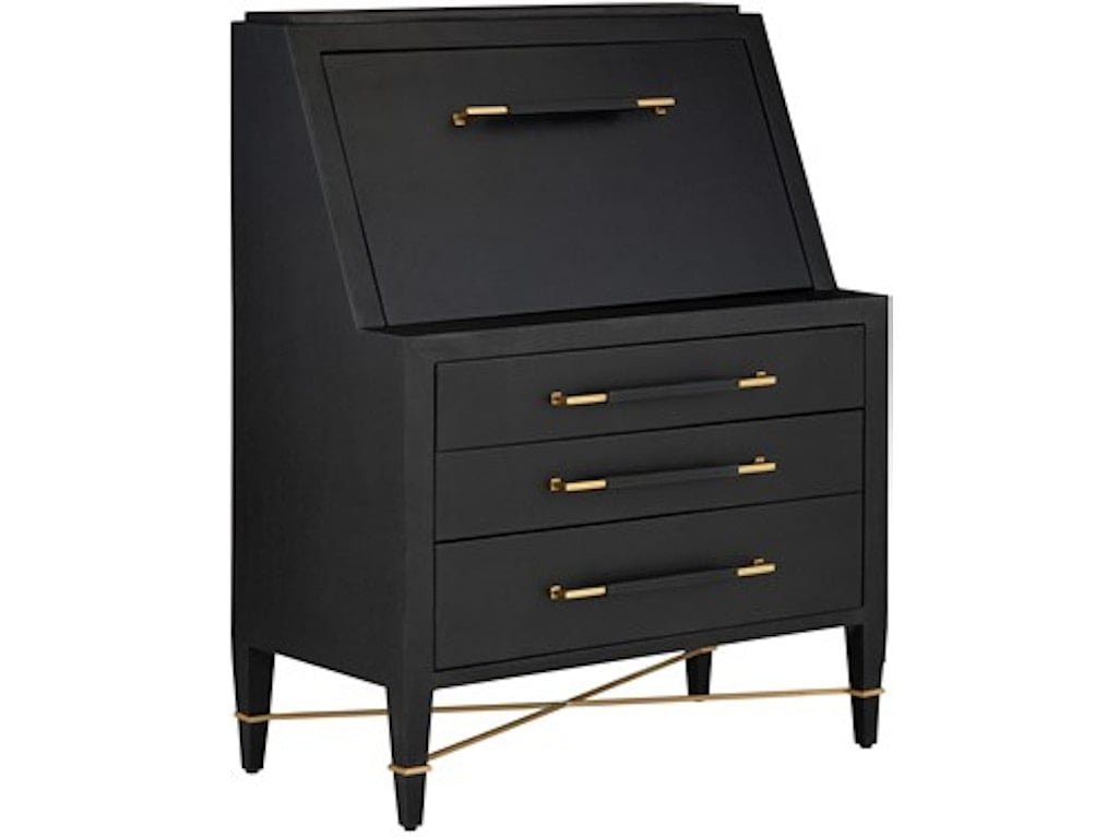 Verona Black Secretary Desk