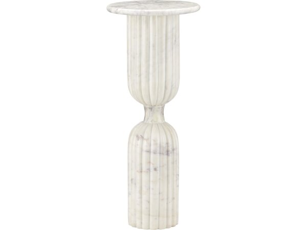Passementerie White Marble Drinks Table