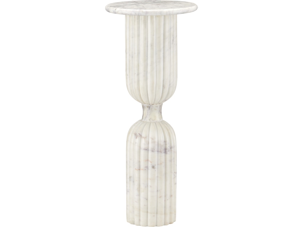 Passementerie White Marble Drinks Table