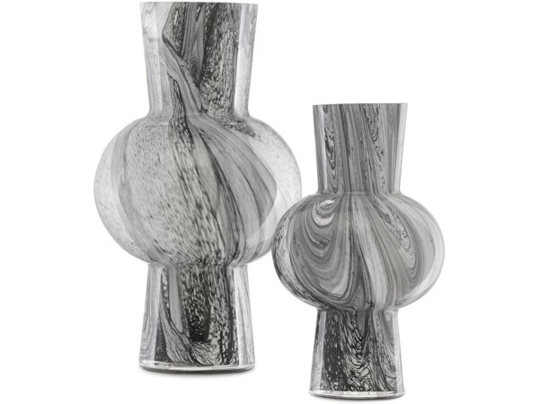 Stormy Sky Glass Vase Set of 2 - Image 3