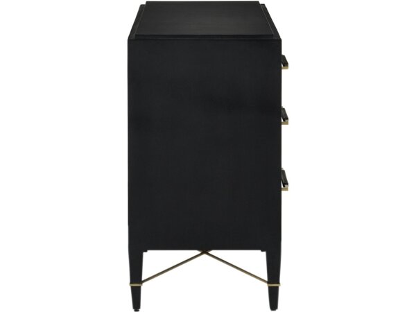 Verona Black Three-Drawer Chest - Image 5