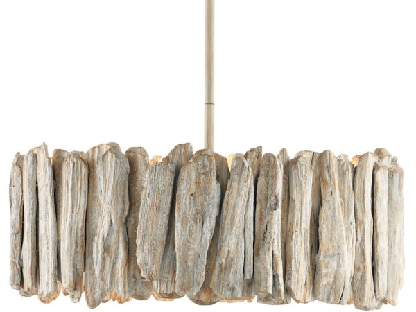 Driftwood Whitewash Semi-Flush Mount - Image 4