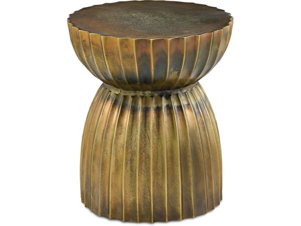 Rasi Antique Brass Accent Table