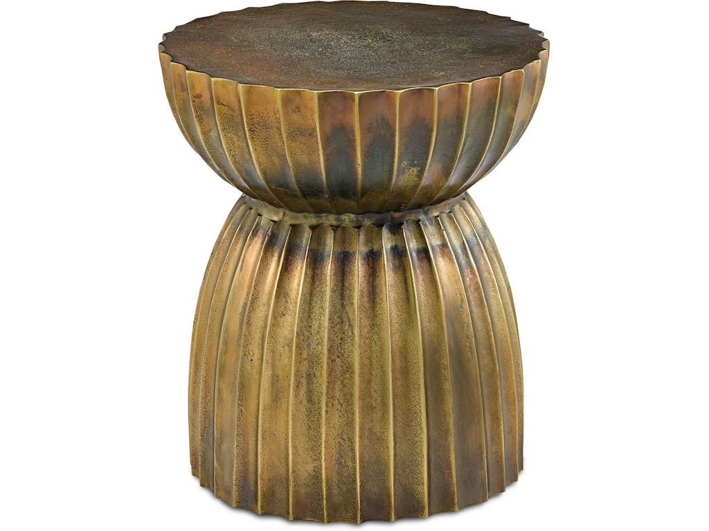 Rasi Antique Brass Accent Table
