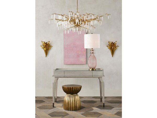 Rasi Antique Brass Accent Table - Image 3
