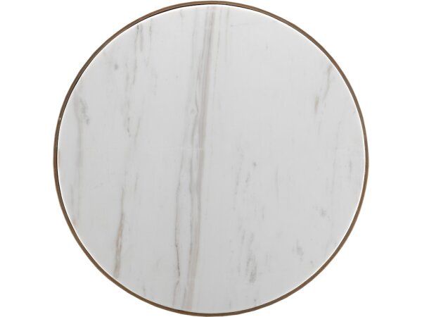 Greta White Drinks Table - Image 2