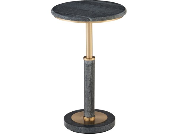Miles Black Marble Accent Table