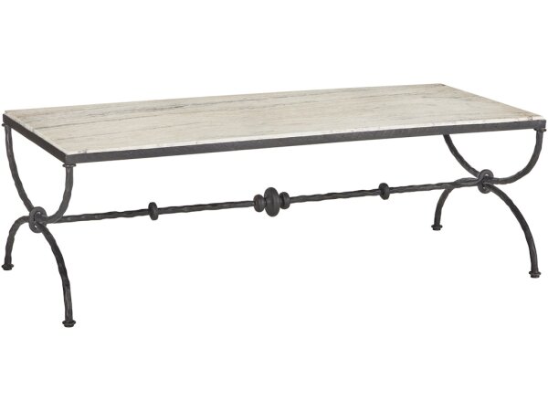 Agora White Travertine Cocktail Table