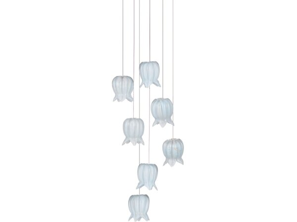 Polpo Blue 7-Light Round Multi-Drop Pendant - Image 4