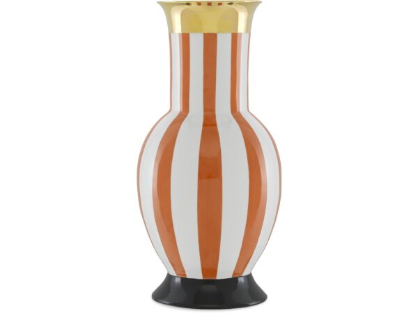 De Luca Large Coral Strip Vase - Image 3