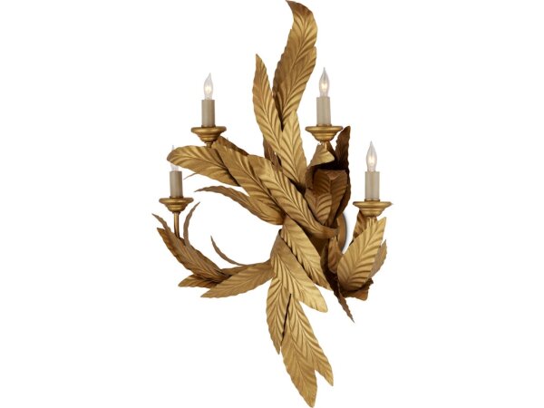Apollo Gold Twisted Leaf Wall Sconce - Image 4