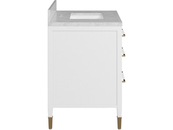 Verona 36" White Vanity with Rectangular Undermount Sink - Image 4