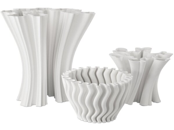 Godet White Vase - Image 5