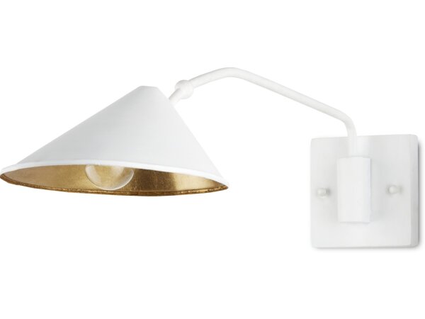 Serpa White Single Swing-Arm Wall Sconce - Image 2