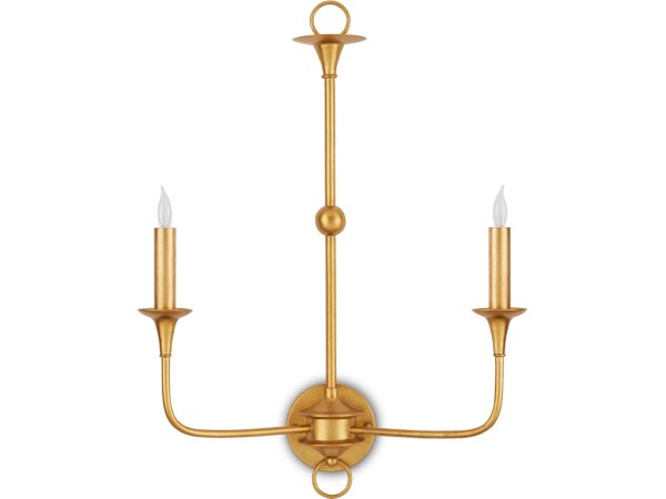 Nottaway Gold Double-Light Wall Sconce - Image 3