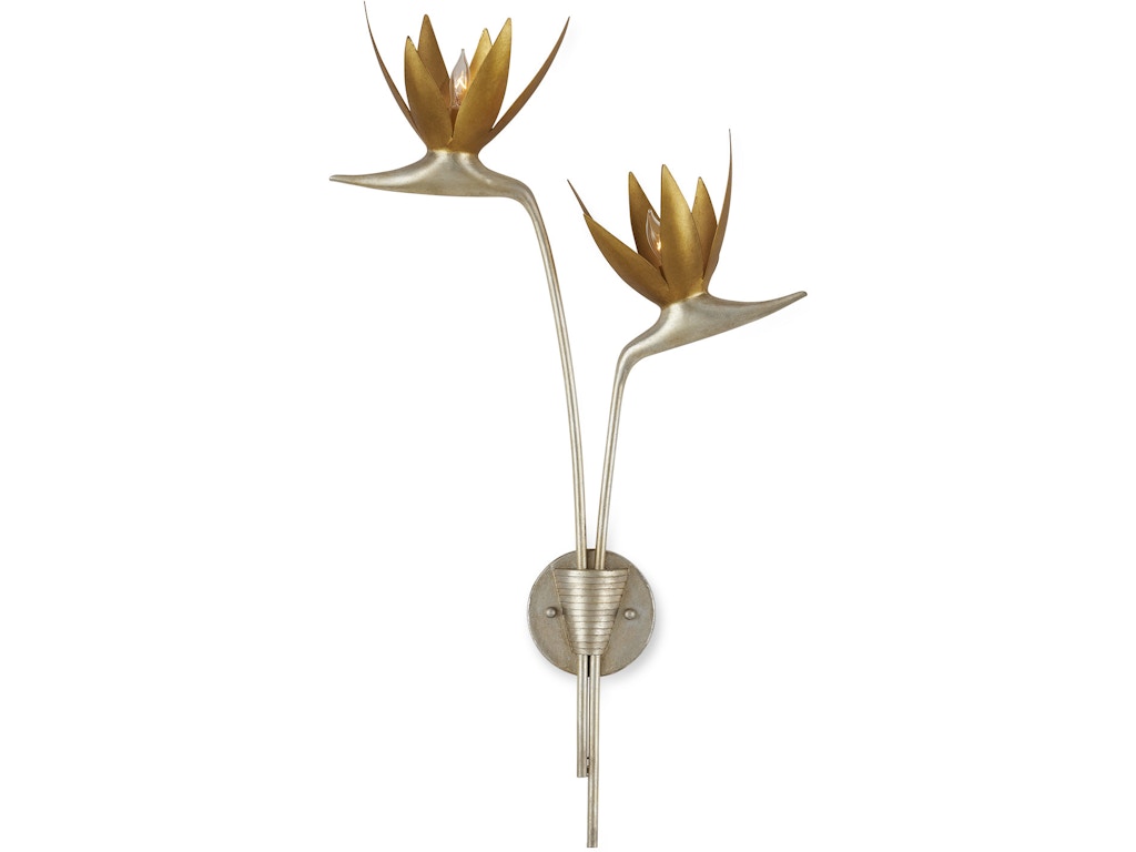 Paradiso Silver and Gold Wall Sconce, Left