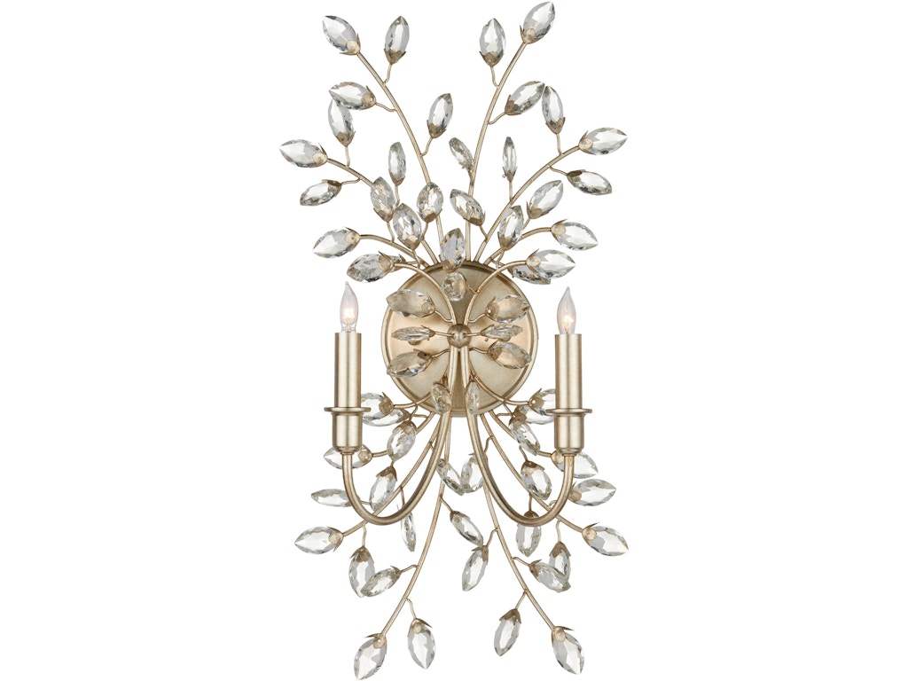 Forget-Me-Not Silver Wall Sconce