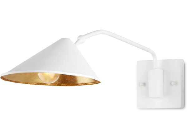 Serpa White Single Swing-Arm Wall Sconce