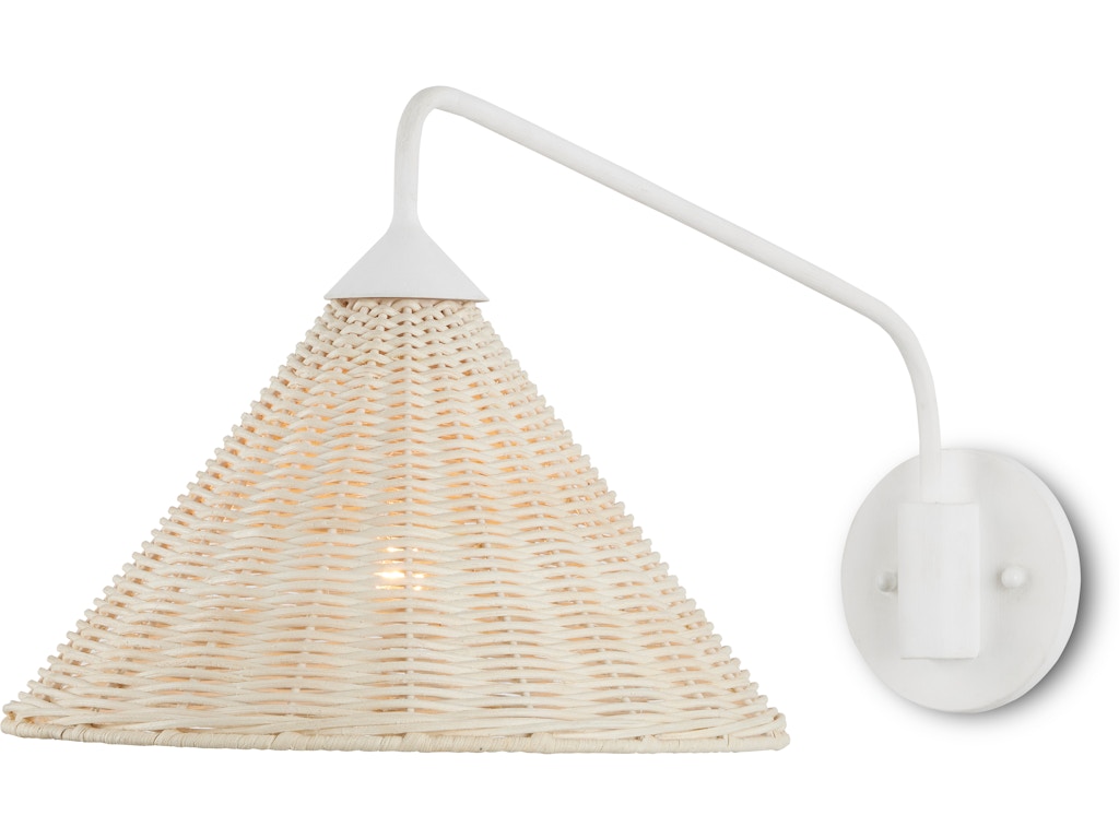 Basket White Swing-Arm Wall Sconce