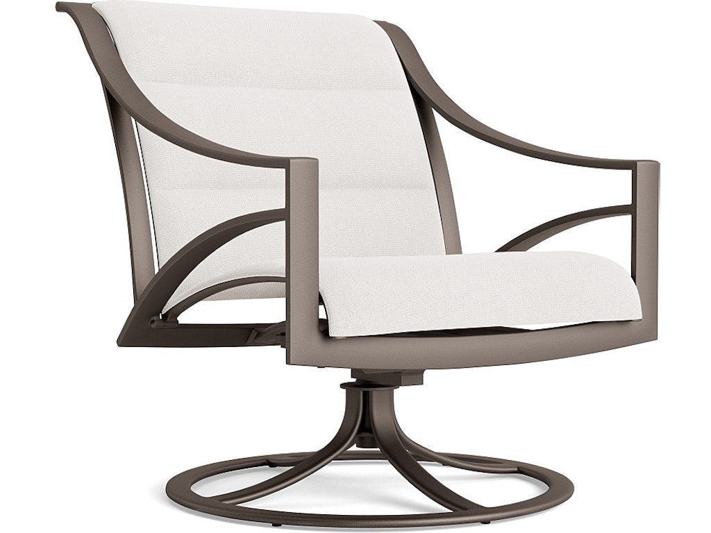 Padded Sling Swivel Motion Lounge Chair