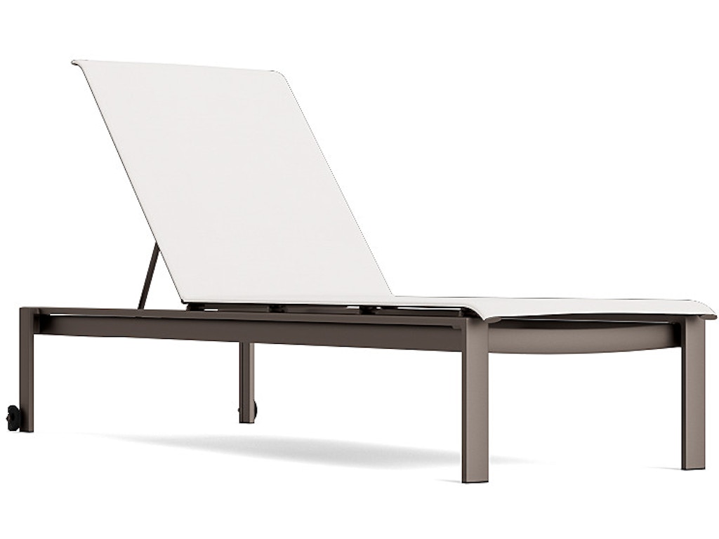 Sling Stacking Adjustable Chaise with Wheels
