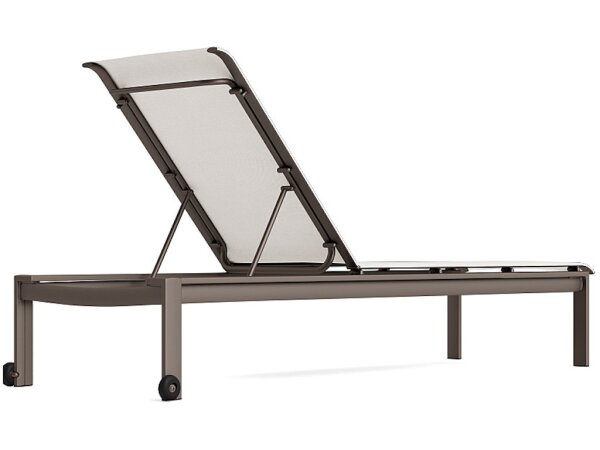 Sling Stacking Adjustable Chaise with Wheels - Image 4