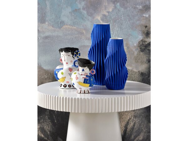 Blue Pleat Medium Vase - Image 5